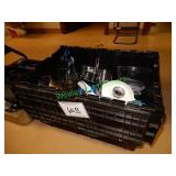 Assorted glassware in group in tote