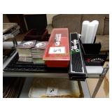 Assorted bar mats & napkin holders in group