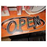 Optiva LED "OPEN" sign - no power cord