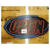 Fallon lighted "OPEN" sign w/ power cord