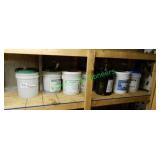 7 Assorted buckets & contents in group