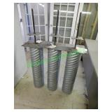 3 Metal columns in group