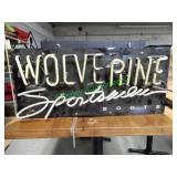 Wolverine Sports Ware neon sign