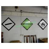 3 signs on wall (see pics)