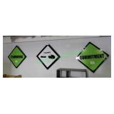 3 Signs on wall (see pics)