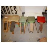 Vintage shoe fitting stools - 5 in group