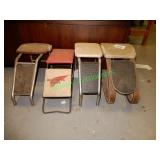 Vintage shoe fitting stools - 4 in group