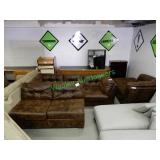 Large brown sectional couch - 3 pcs