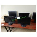 4 Assorted computer monitors in group