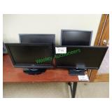 4 Assorted computer monitors in group