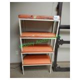 (4) Retro orange padded benches