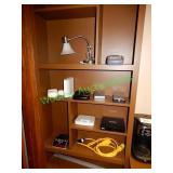 Power cord, smoke detectors, lamp & other items