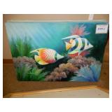 36"x24" Coral fish Oil Painting
