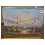 36"x24" Ocean seen oil painting