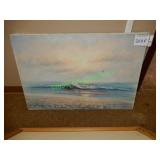 36"x24" Ocean seen oil painting