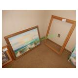 41"x29" Ocean seen - framed oil painting & frame