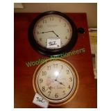 (2) Wall clocks - 15.5" & 12"