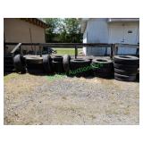 Used truck tires in group