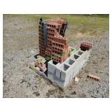 Concrete blocks & bricks on pallet