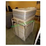 65+/- Aluminum sheet pans in group w/ dolly