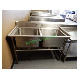 57"x30" Double compartment sink