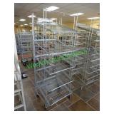 Wire bread rack on wheels