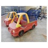 Kids ride inside shopping car