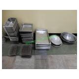 Assorted stainless steel inserts & mixing bowls