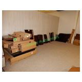 Unassembled product display shelving in group