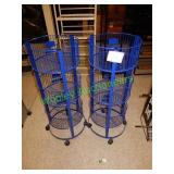 (2) Round 3-tier product display - blue
