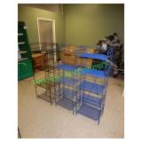 (3) Wire product displays in group