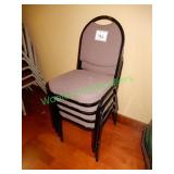 (4) matching stackable chairs in group