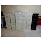 (6) Assorted file cabinets in group