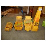 Rubbermaid commercial mop buckets & other items