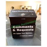 7"x8.5"x6" Comment/request drop box