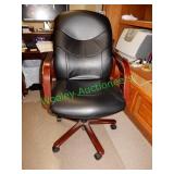 Black leather office chair