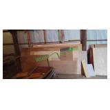Assorted Particle Board/Plywood on Wall Assorted Particle Board/Plywood on Wall