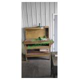 Wooden Work Table with Pegboard Wooden Work Table with Pegboard