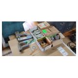 Antique staple guns and boxes of staples Antique staple guns and boxes of staples