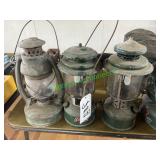 (3) vintage Lanterns (3) vintage Lanterns