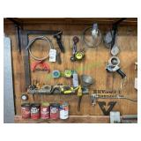 Assorted Tools and Items Hanging on Wall Assorted Tools and Items Hanging on Wall