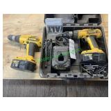 (2) Dewalt Drills, Batteries, Charger, Bits,Screws (2) Dewalt Drills, Batteries, Charger, Bits,Screws