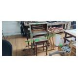 Wooden Writing Desk and Small End Table Wooden Writing Desk and Small End Table