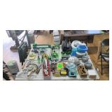 Gardening Supplies and Other Items on Table Gardening Supplies and Other Items on Table