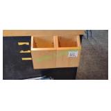 (2) Wooden Menu Holders