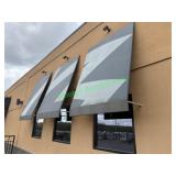 (3) Metal Frame Awnings on Patio Side