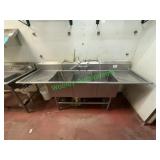 94" Stainless Steel (3) Compartment Sink