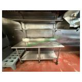 72"x30" Stainless Steel Table w/ Upper Shelves