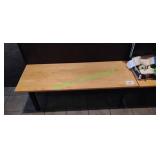 58"x21" Wooden Bench Seating w/ Metal Legs