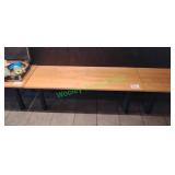 58"x21" Wooden Bench Seating w/ Metal Legs